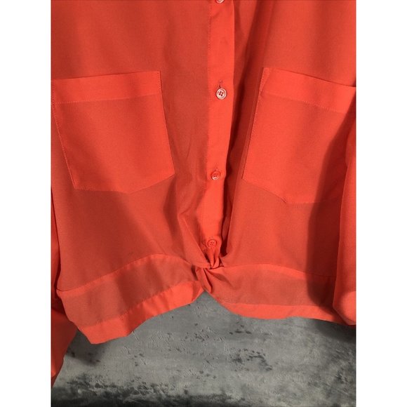 Gabrielle Union New York Company Women’s Shirt Orange Blouse Adult X Large - Picture 5 of 11
